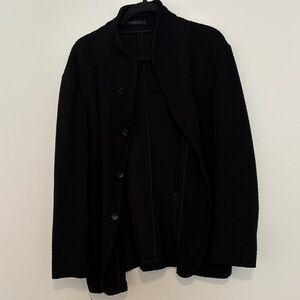 Armani Collezioni Charcoal Patterned Outerwear